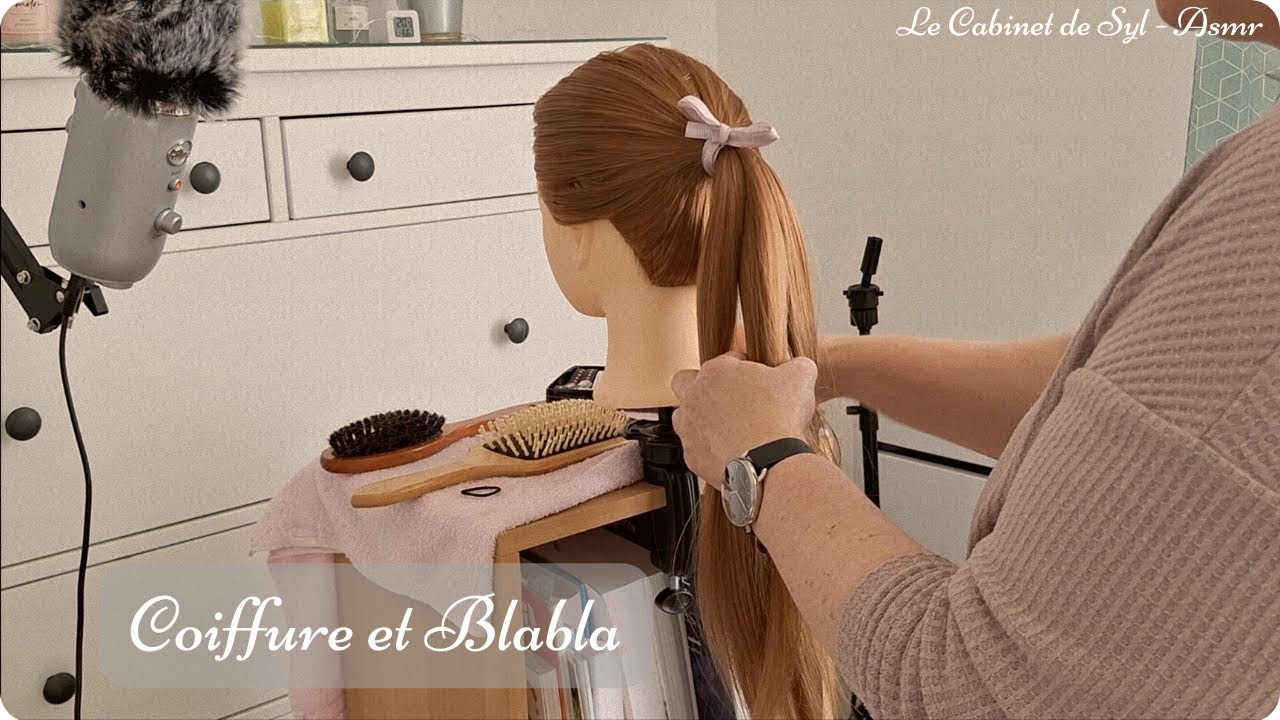 ASMR fr - coiffure et blabla (chuchotement)
