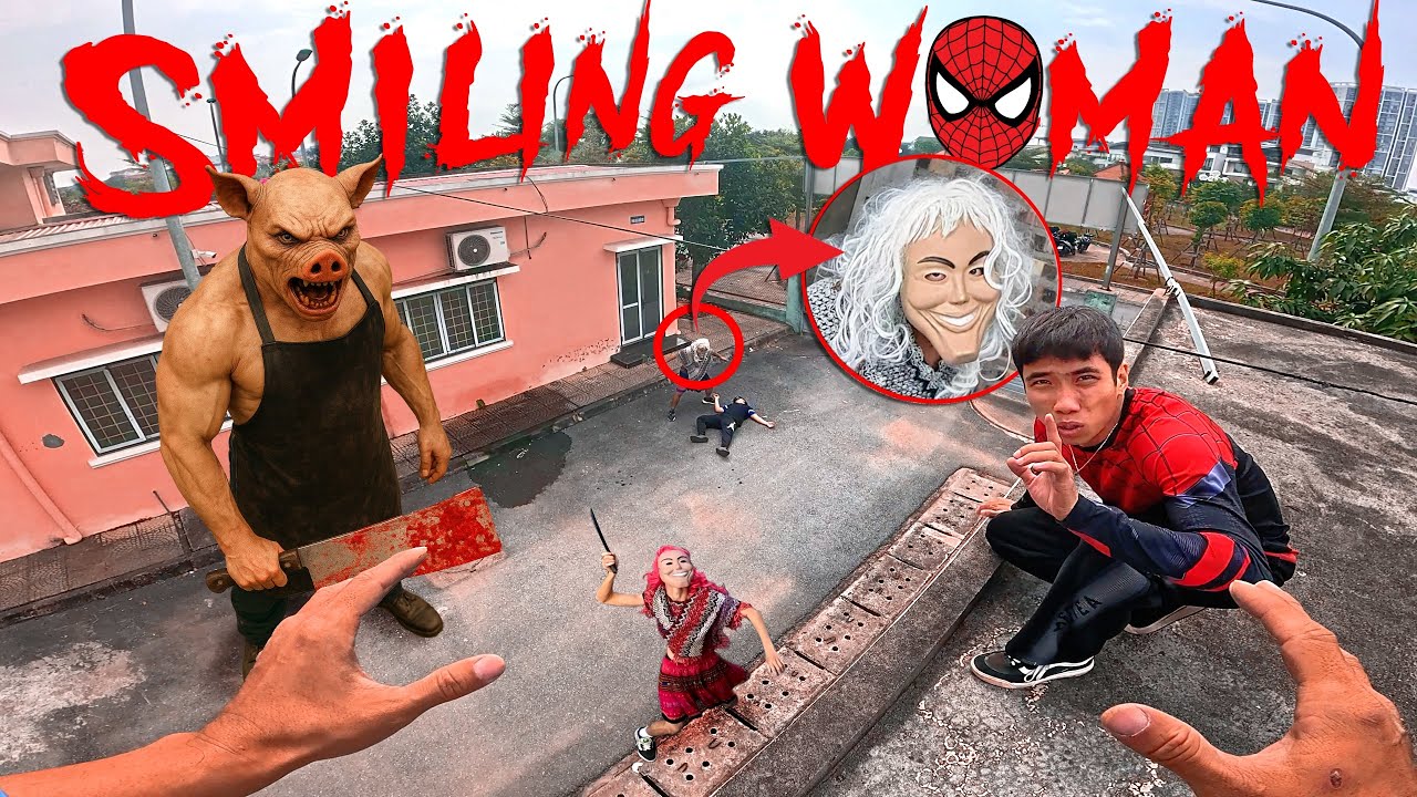 ESCAPING SMILING WOMAN 72.0 | Parkour Pov Horror Film| By B2F Viet Nam
