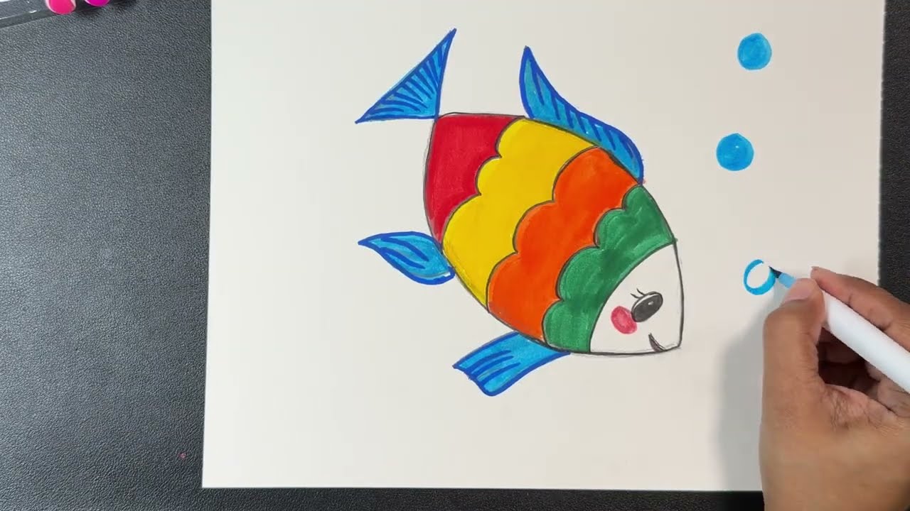 Easy Fish Painting for Kids