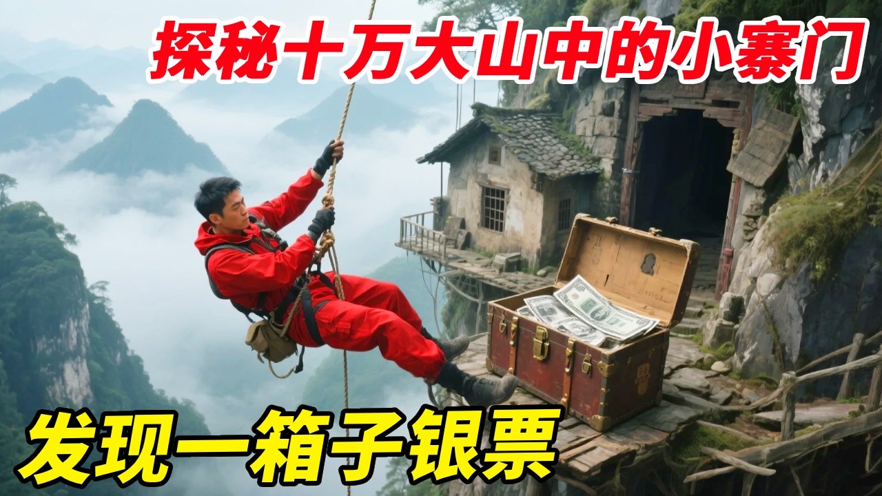 探秘十万大山中的小寨门！其中发现大量人为遗迹，还发现一箱子银票！【户外小北哥】