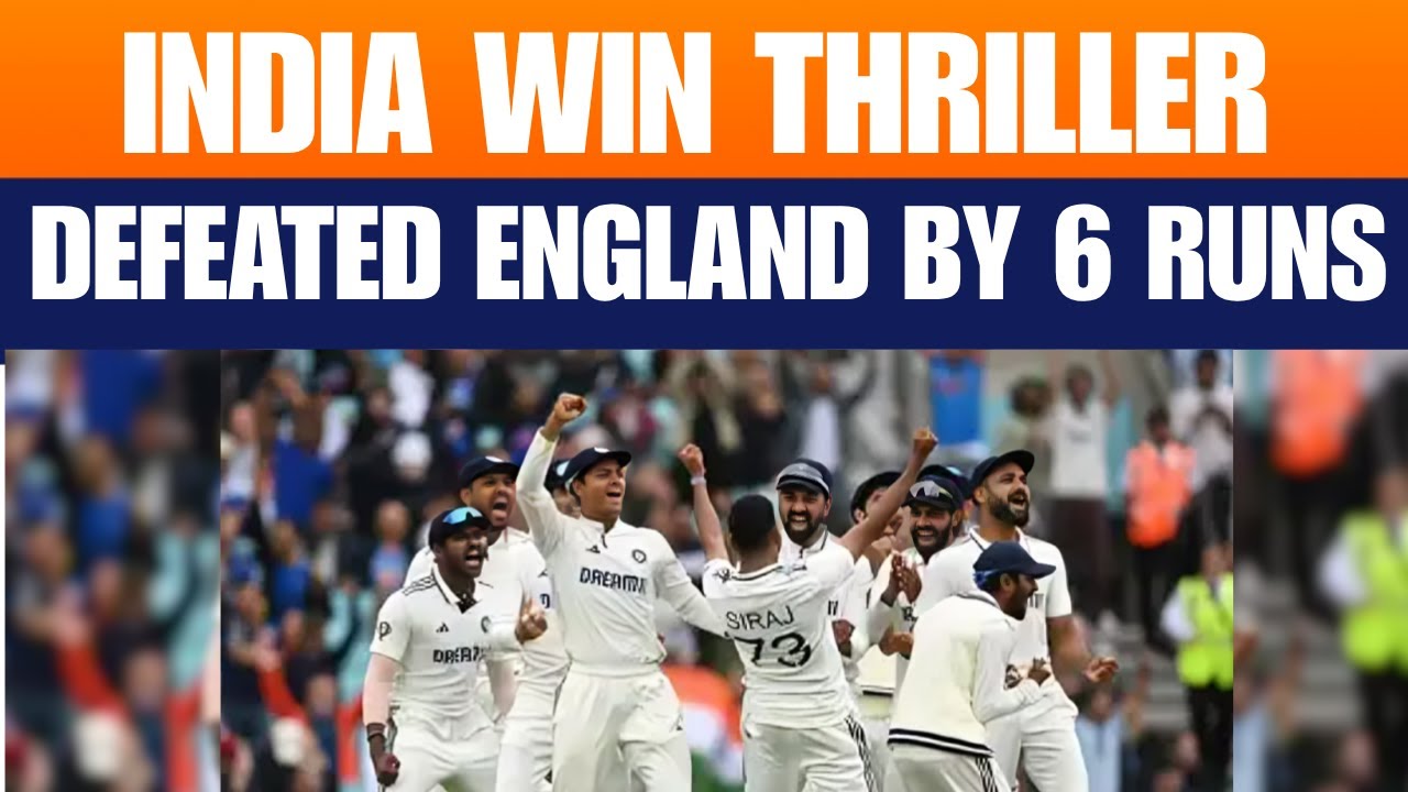 Breaking News IND vs ENG: India win thrilling 5th Test against England at Oval, level series 2-2