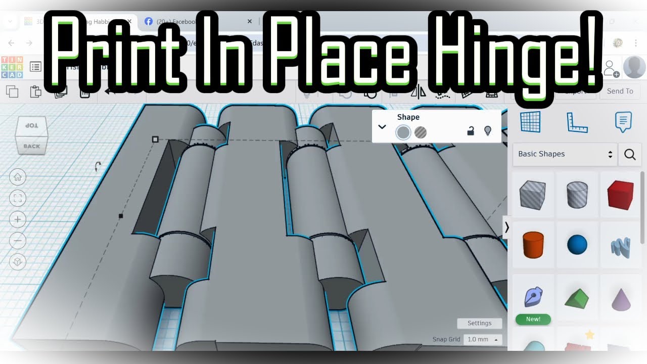 Print In Place Hinges In Tinkercad!!! EASY!