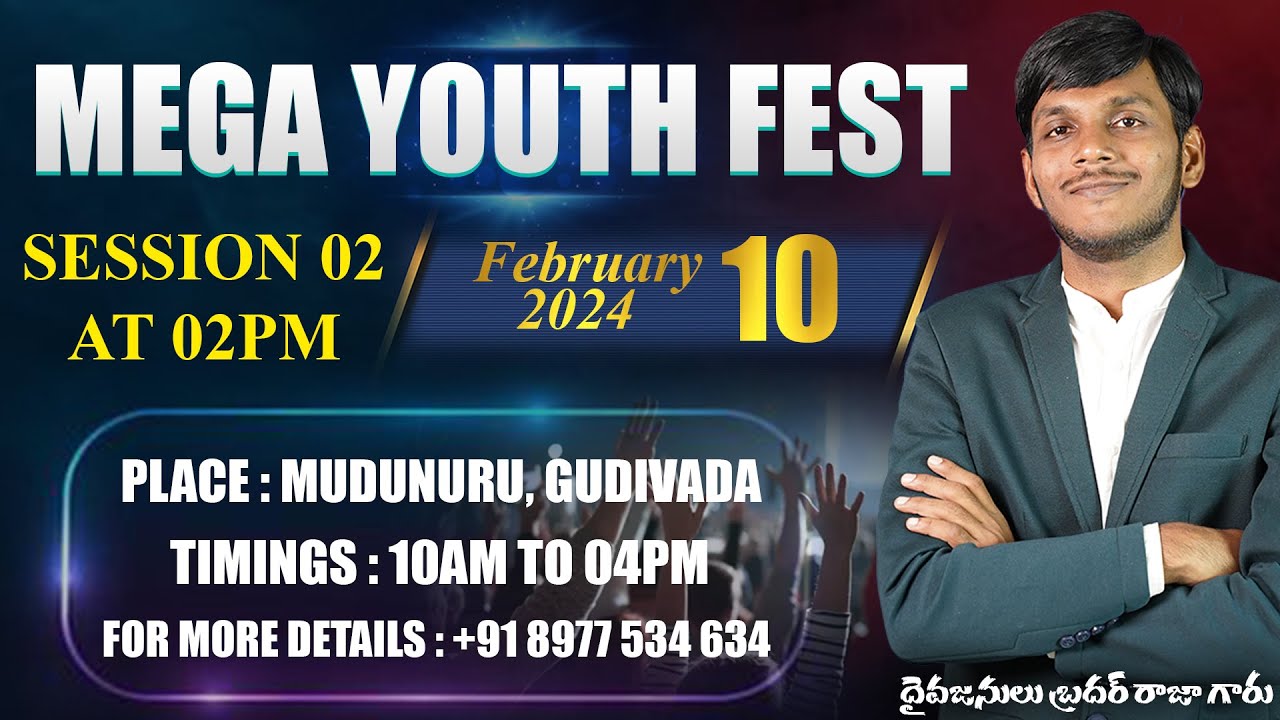 Mega Youth Fest 10-02-2024 Afternoon Session | JC Church Live