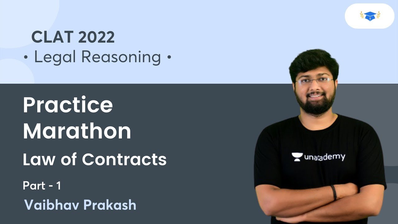 Practice Marathon 1 l Legal Reasoning l CLAT 2022 l Unacademy Law l Vaibhav Prakash