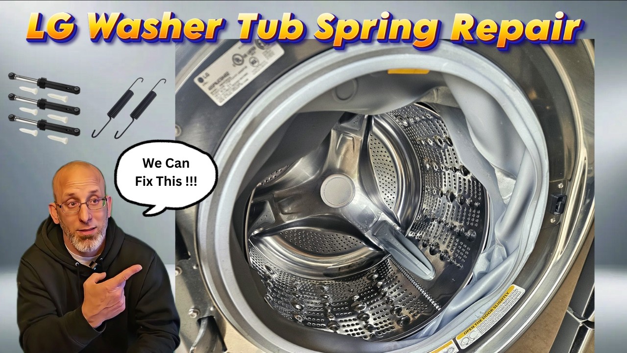 LG Front Load Washer Tub Suspension Spring And Shock Absorber Replacement.