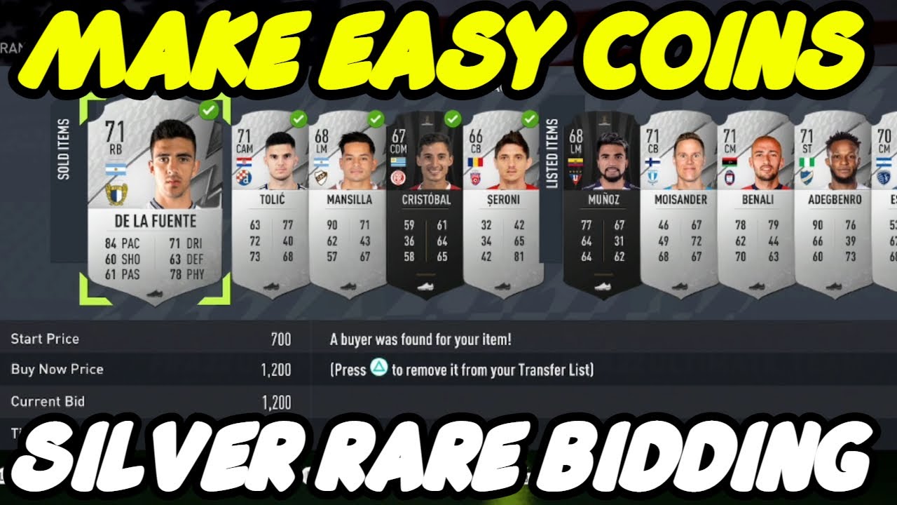 Make EASY Coins On This Rare Silver Bidding Method - FIFA 22 Ultimate Team Trading Tips