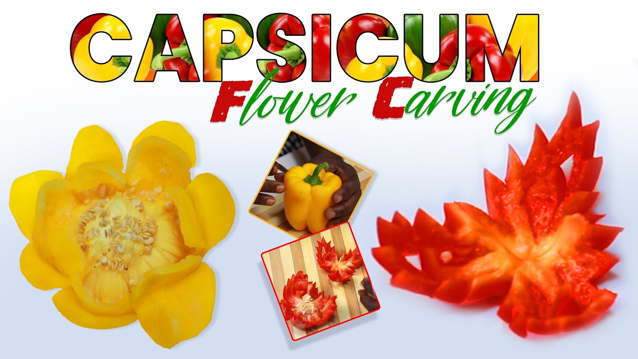 Capsicum Carving | Vegetable Carving | Baskaran Kandiah
