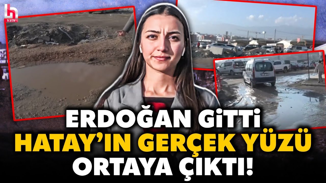 Asfalt çöktü, çukurlar oluştu! Erdoğan için film platosuna çevrilen Hatay'da yollar 10 gün dayanmadı