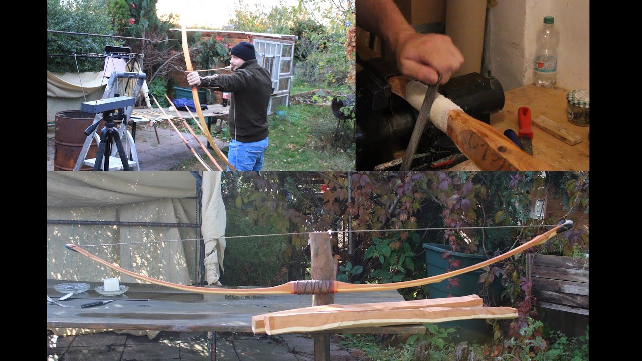Amerikanischer Flachbogen aus Eibe/ Zweiteiliger Bogen/ 165,68 FPS