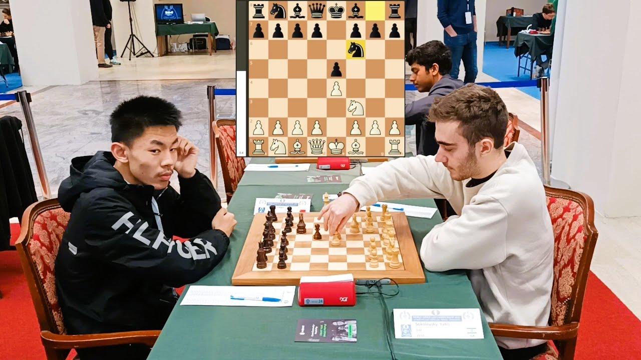 GM Sokolovsky Yahli 2552 (ISR) vs Meng, Yihan 2412 (CHN), Petrov's Defense