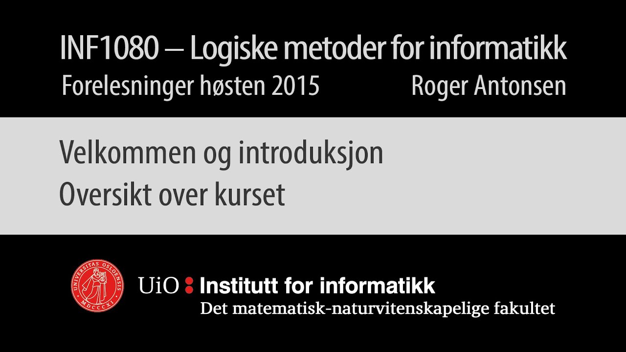 00 - Introduksjon og oversikt over kurset