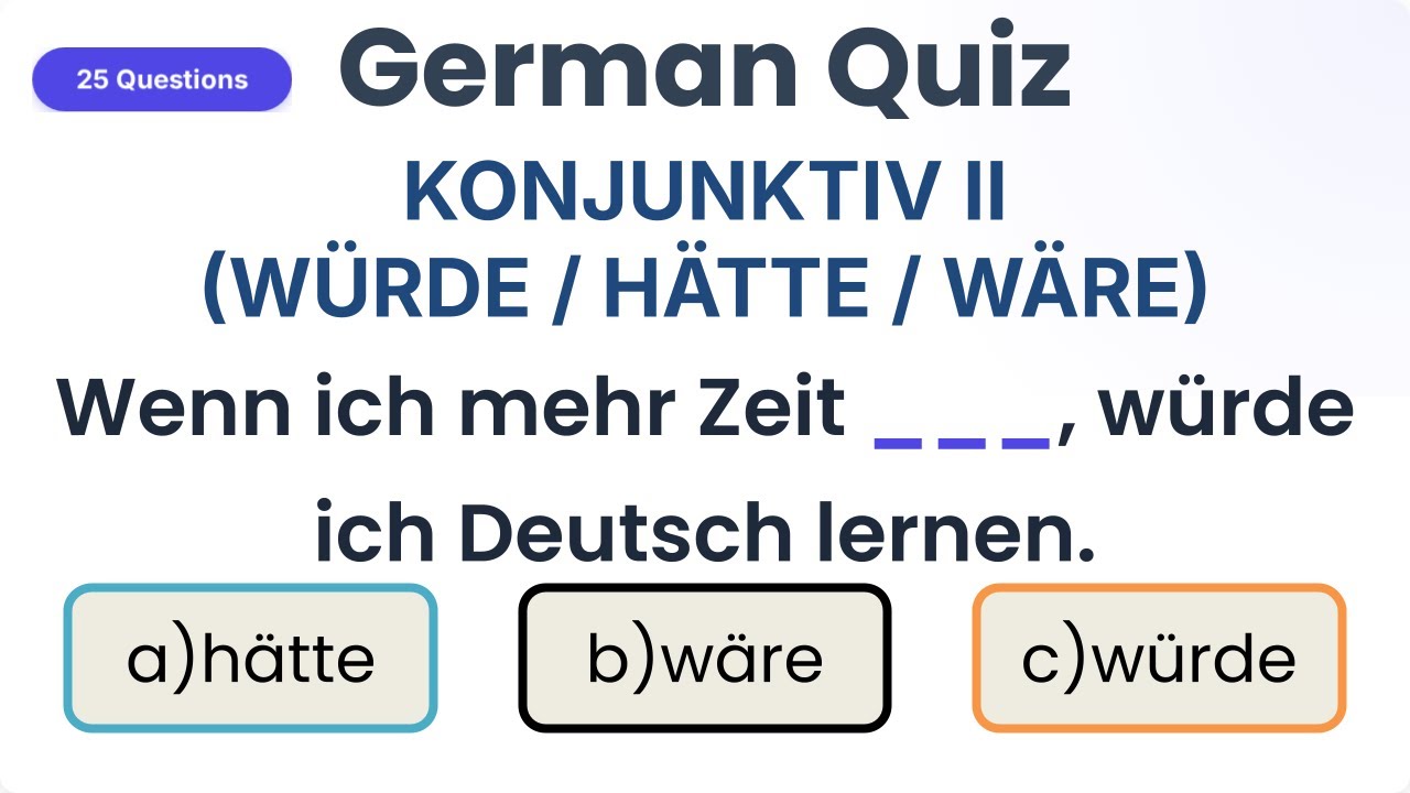 Machst du diese Fehler auch? 😬 Konjunktiv II (würde/hätte/wäre) Test!