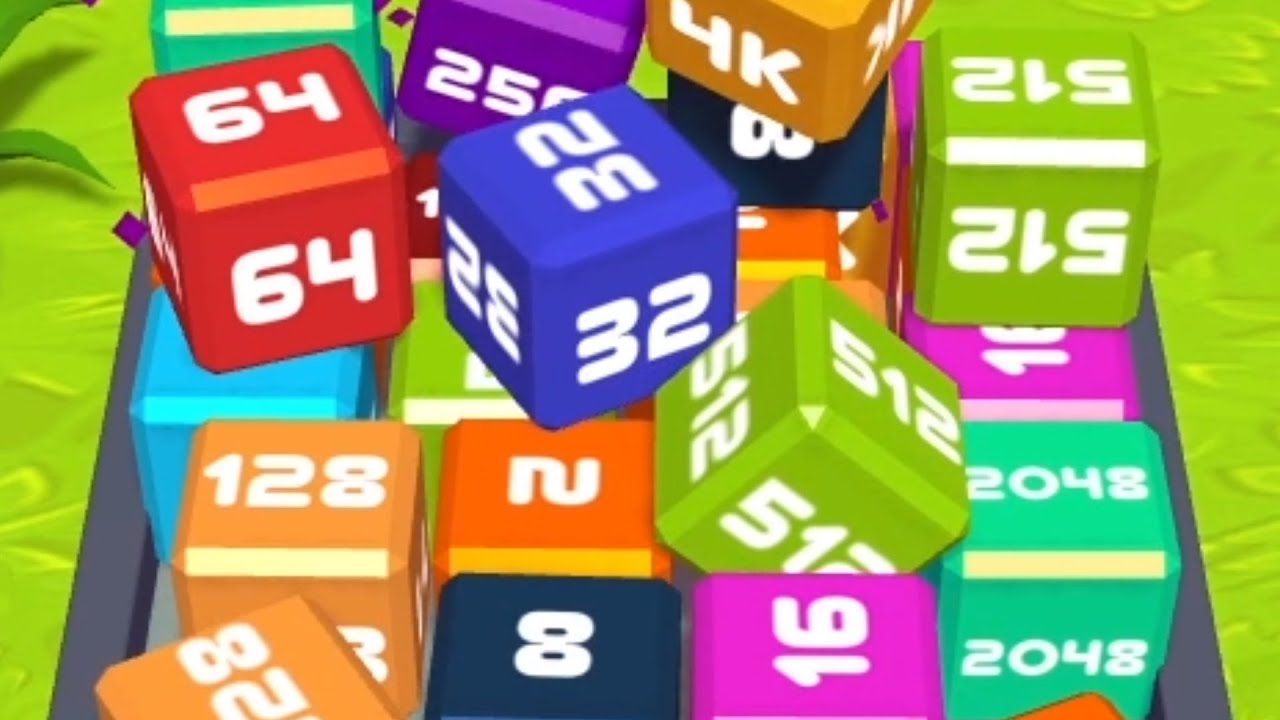 Merge Cube 2048 3D - ASMR Gameplay (Cubes Math, Level Up NumberBlocks Jelly Balls) Inka Kubes 54
