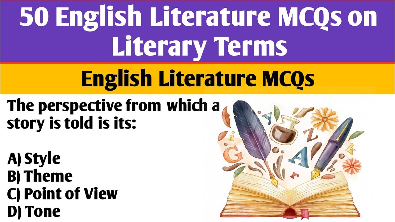 50 English Literature MCQs | Literary Terms | Competitive Exam Prep | UGC NET, KSET, PGTRB, JKPSC
