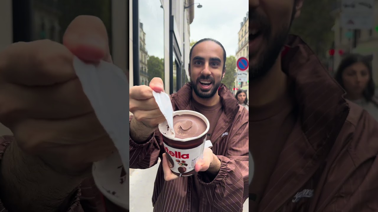 Nutella Ice Cream 🍦😵 #food #asmr #satisfying