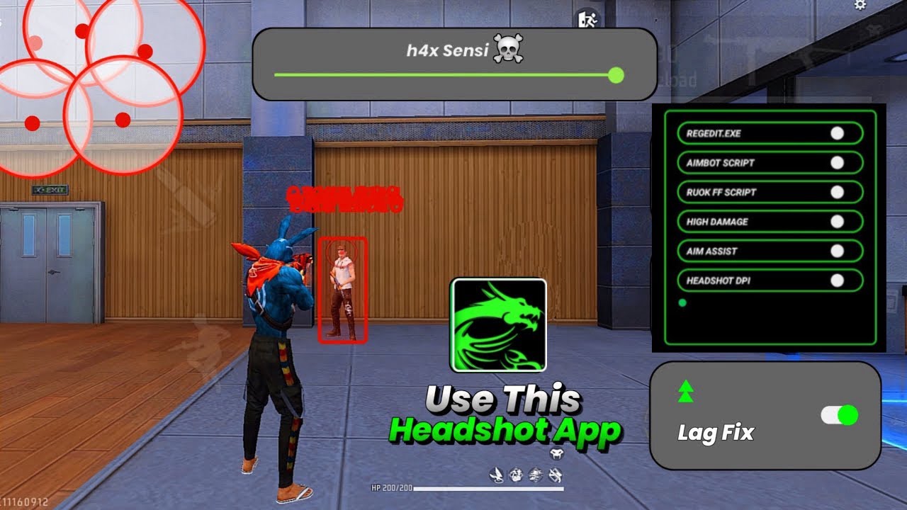 This App Give Only RED NUMBER ☠️ Like Pc Players | Free Fire Headshot Setting