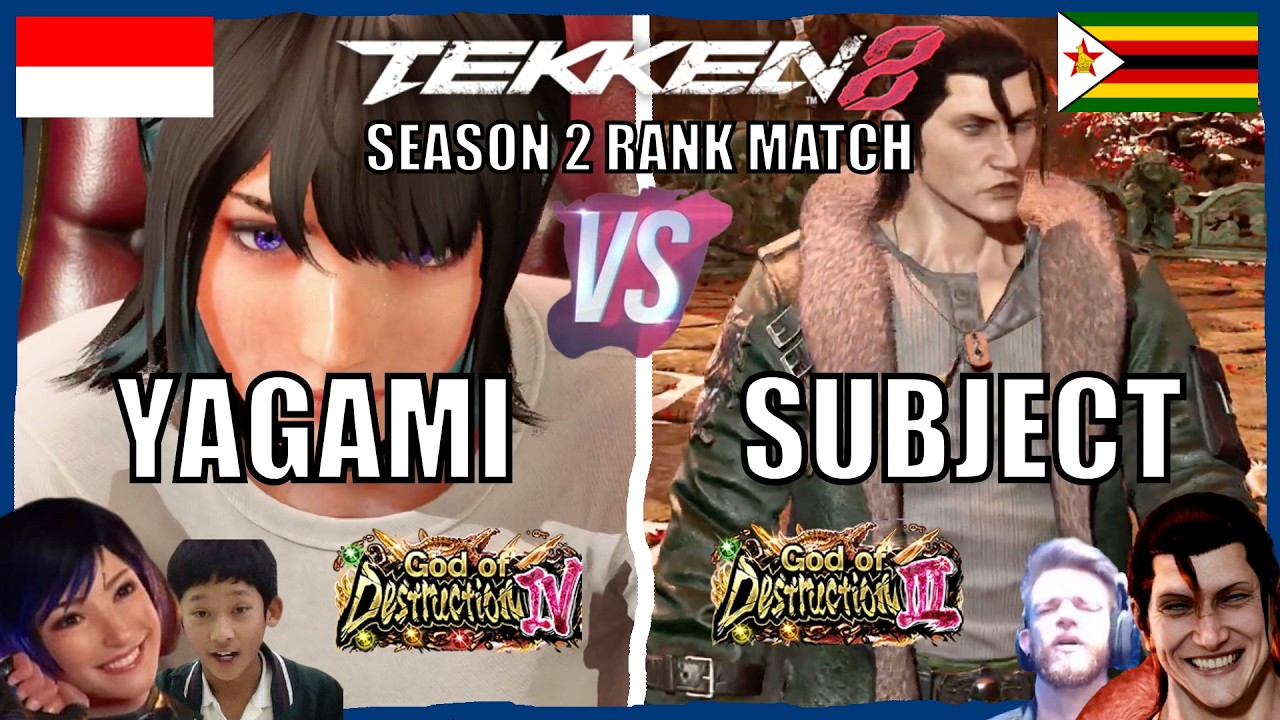 T8 🔥 YAGAMI (Low Ranked Reina) vs SUBJECT (Low Ranked Dragunov) 🔥 Tekken 8 Noob Gameplay