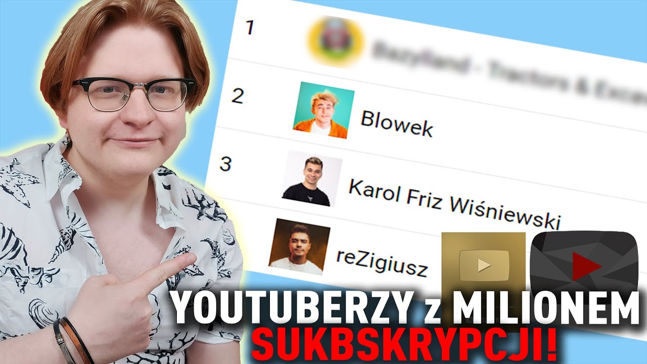 YOUTUBERZY KTÓRZY MAJĄ POWYŻEJ MILIONA SUBSKRYPCJI! ⭐