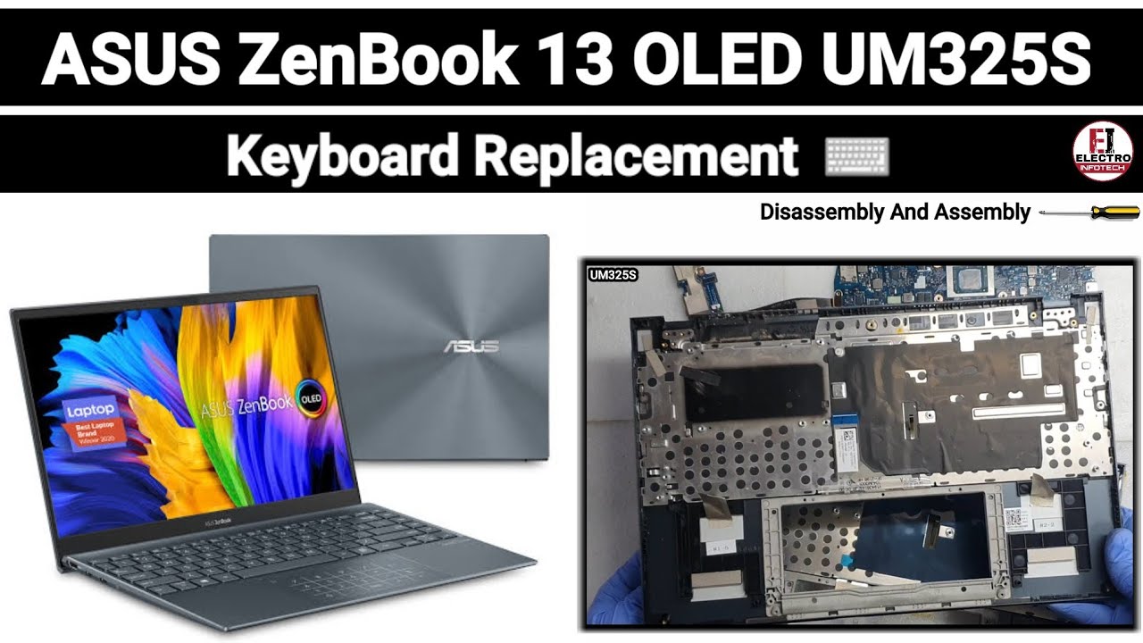 How To Replace Keyboard Asus Zenbook 13 UM325SA / Disassembly And Assembly