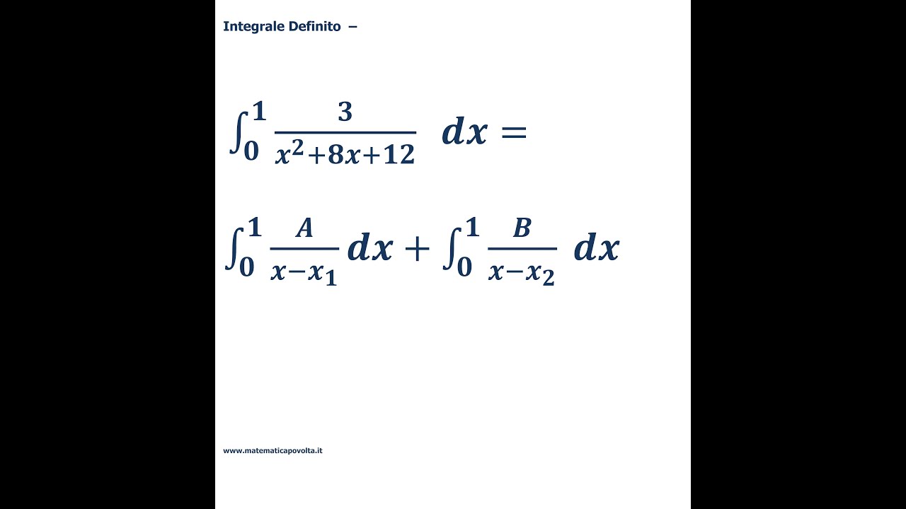 Integrale Definito di Funzioni Fratte (secondo esempio: DELTA maggiore di ZERO)