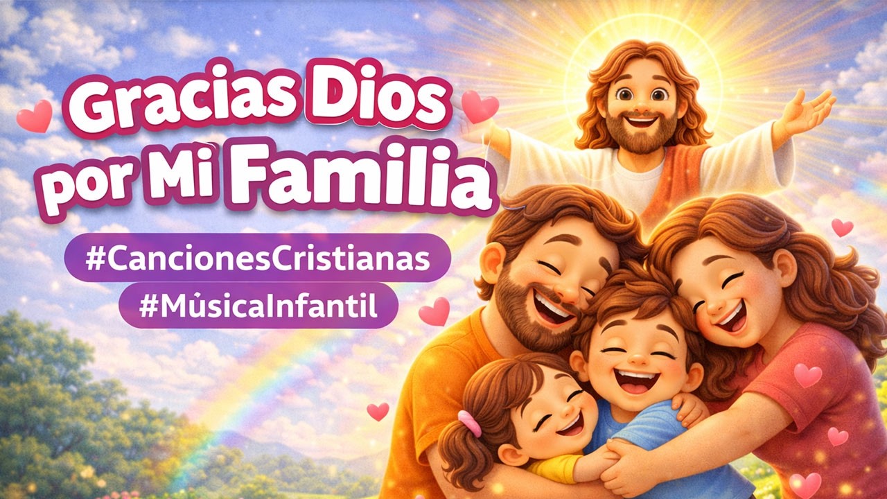 Canción Cristiana para Niños 💕 Gracias Dios por Mi Familia #CancionesCristianas #MúsicaInfantil