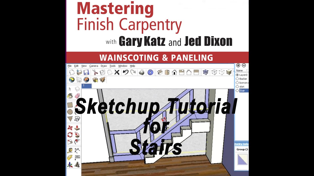 WAINSCOTING & PANELING: PROGRAM 8: SKETCHUP TUTORIAL FOR STAIRS!