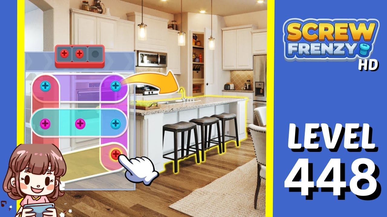 Screw Frenzy Level 448 Solution Walkthrough