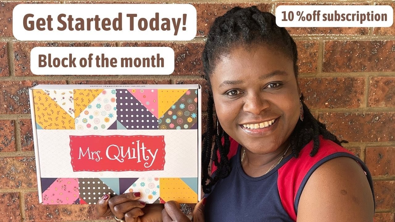 Block of the month MRS Quilty subscription premium cotton fabrics see link below.