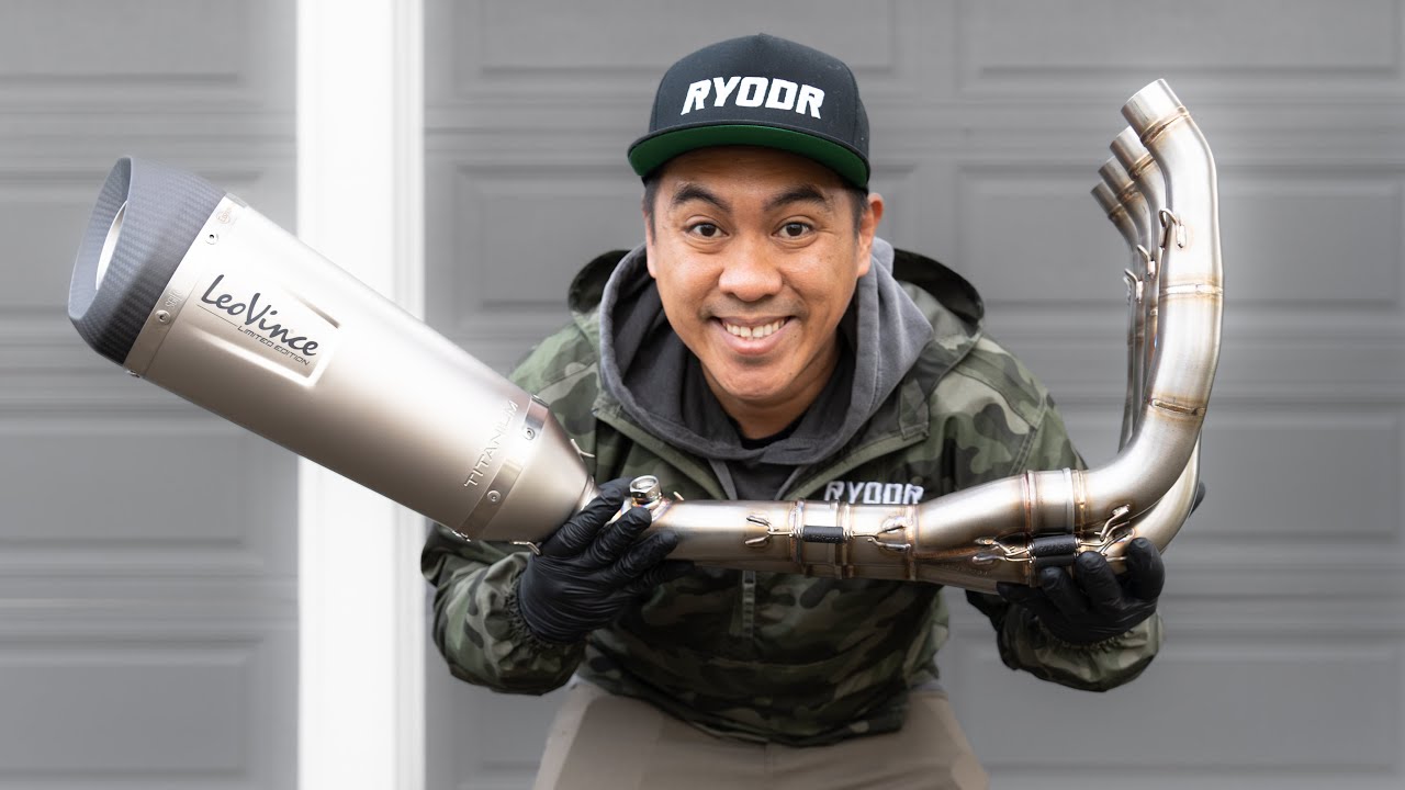 HOW TO INSTALL A SPORT BIKE FULL EXHAUST (EXTREMELY SATISFYING)