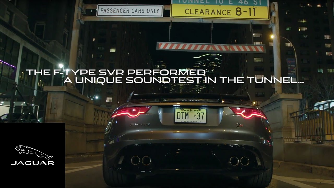 Jaguar F-TYPE SVR | SVR Roars in Park Avenue Tunnel