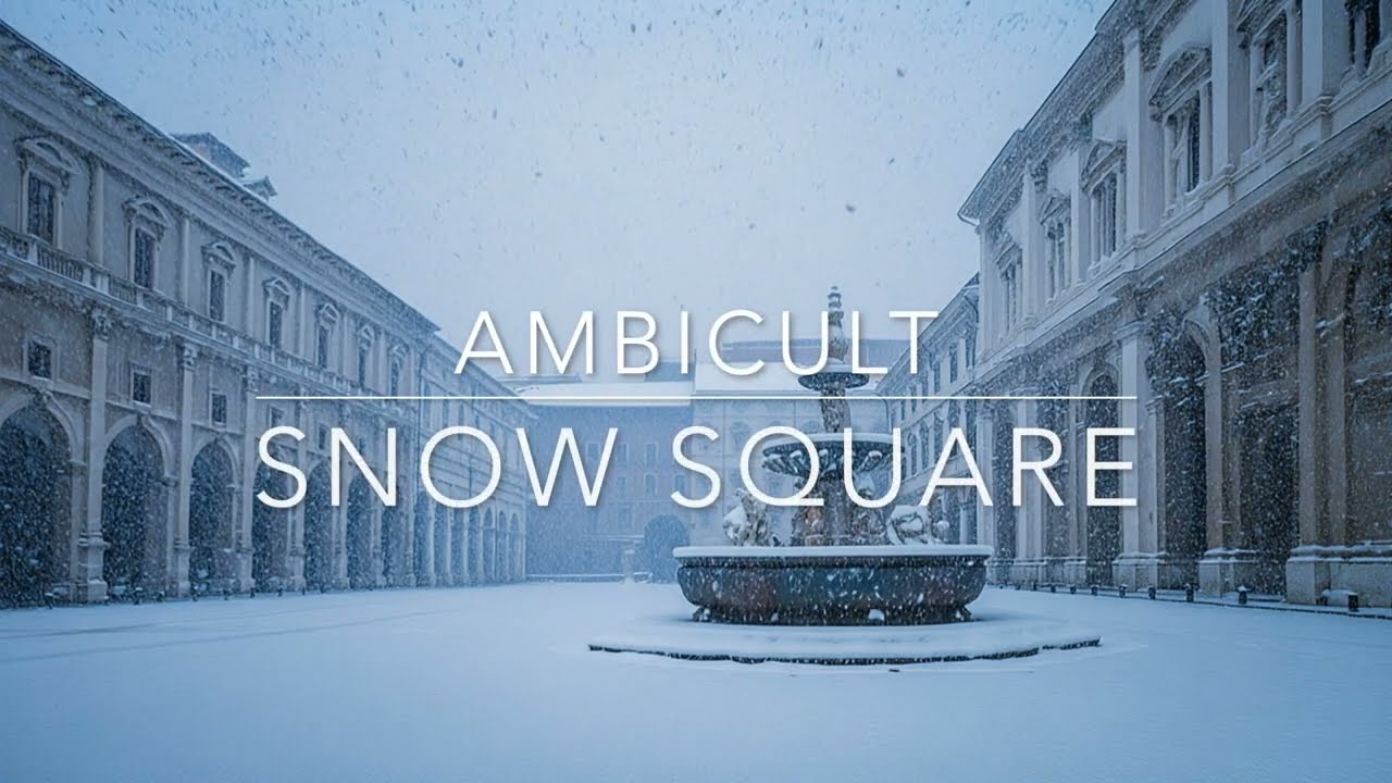 Snow Square - Peaceful Winter Ambience & Cinematic Chill Music, Winter Square ASMR | AmbiCult