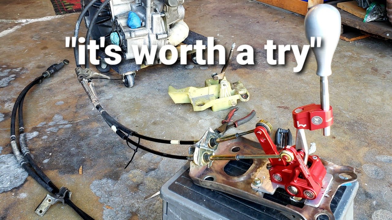 RSX V3 short shifter on 94-97 Honda Accord OE cables ep.1