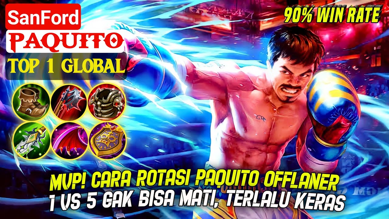 1 VS 5 Top 1 Global Paquito Build 2021 - Mobile Legends
