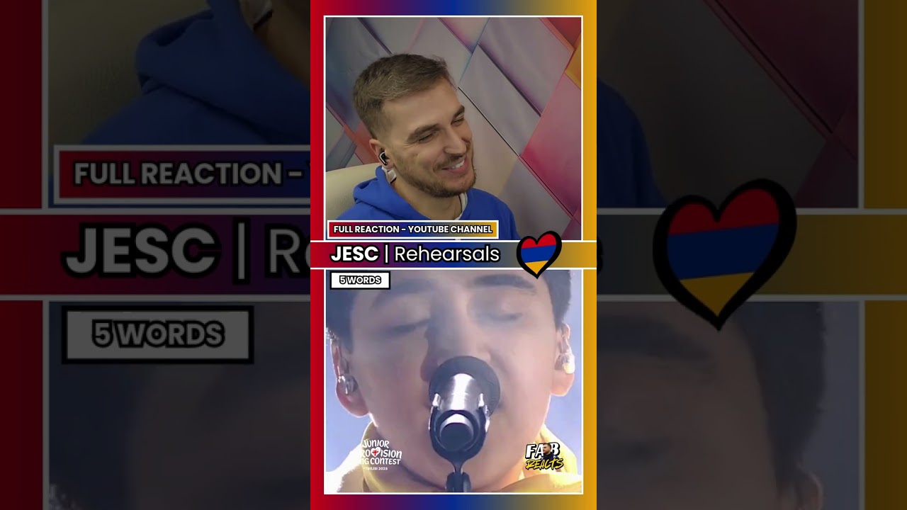 Albert - "Brave Heart" - REHEARSALS | ARMENIA 🇦🇲 JESC 2025 | REACT IN 5 WORDS 🎶😍 