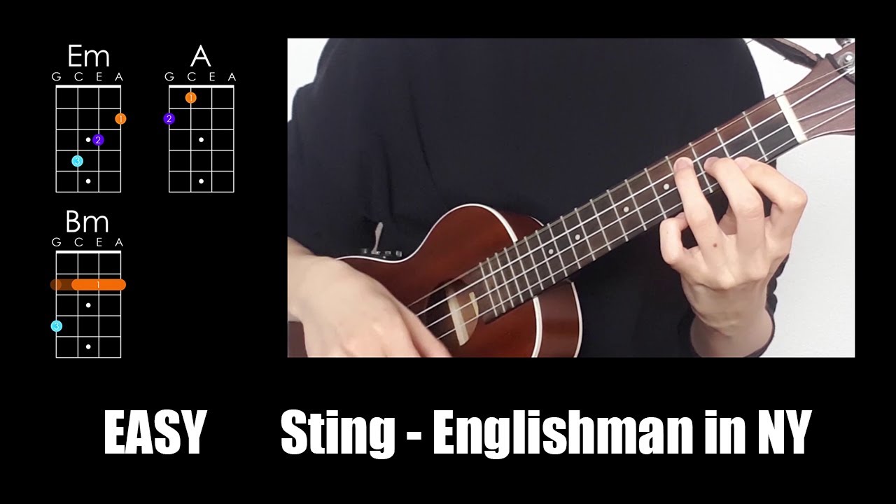 Sting — Englishman in New York (EASY ukulele tutorial / упрощённый укулеле разбор)