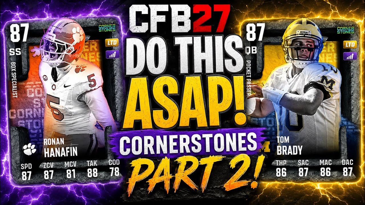 PACK GLITCH! CORNERSTONES PART 2! GOAT BRADY! CFB 27 ULTIMATE TEAM!