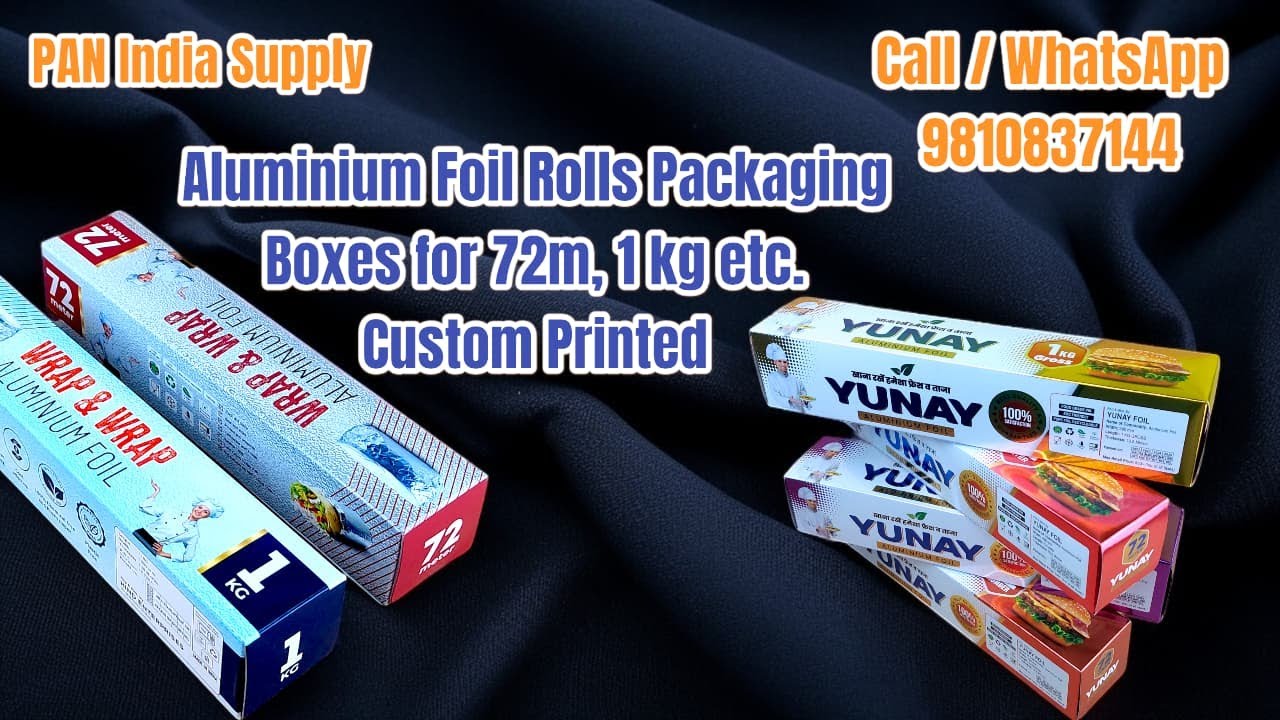Silver Foil Roll Boxes for 1 Kg & 72 mtr