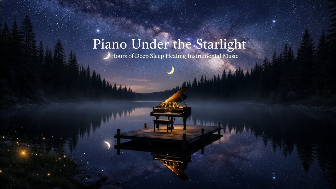 Piano Under the Starlight | 3 Hours of Deep Sleep Healing Instrumental Music 🌙