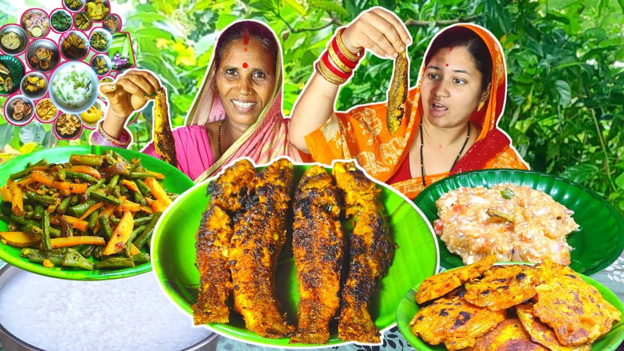 Pohala Macha Besara Bhaja || Pakhala Bhata Eating@Villageeatingodia