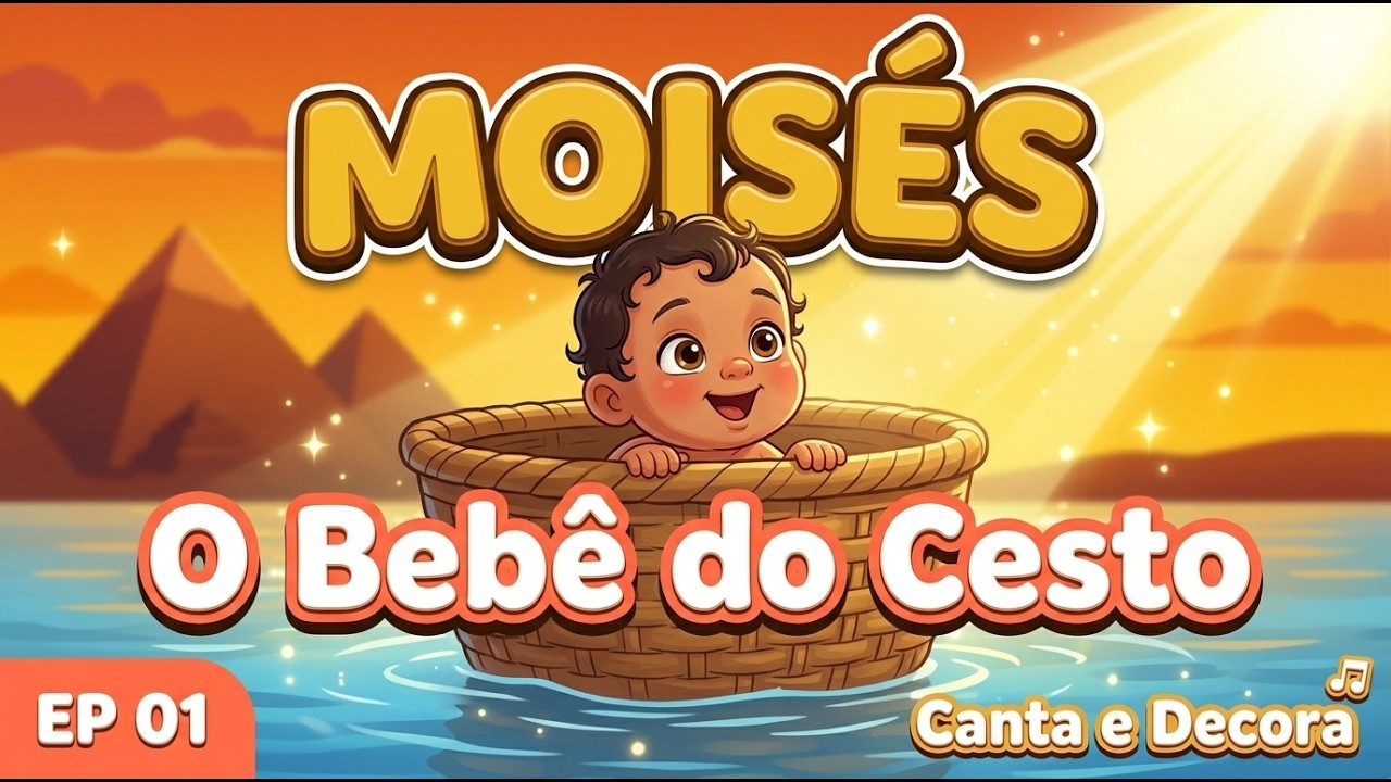 O Bebê do Cesto 🌊 | Moisés EP 01 | Música Bíblica Infantil | Canta e Decora