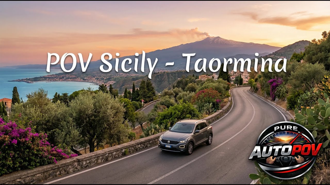 SICILIA POV TAORMINA | Etna & Sea View | Mountain Drive | VW T-Roc | Before Harry 