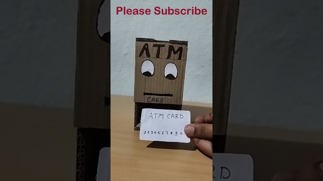 #Shorts Make an ATM machine from cardboard #scienceproject  #toys