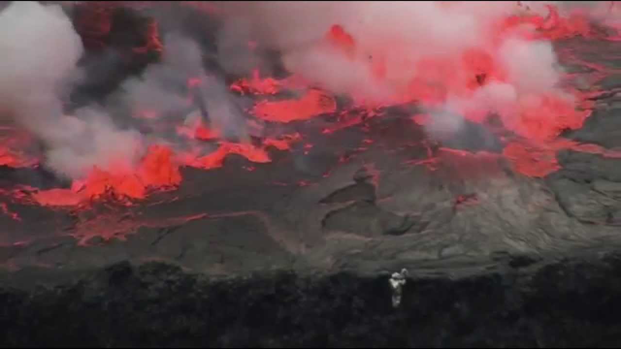 Le photographe Olivier Grunewald au Nyiragongo