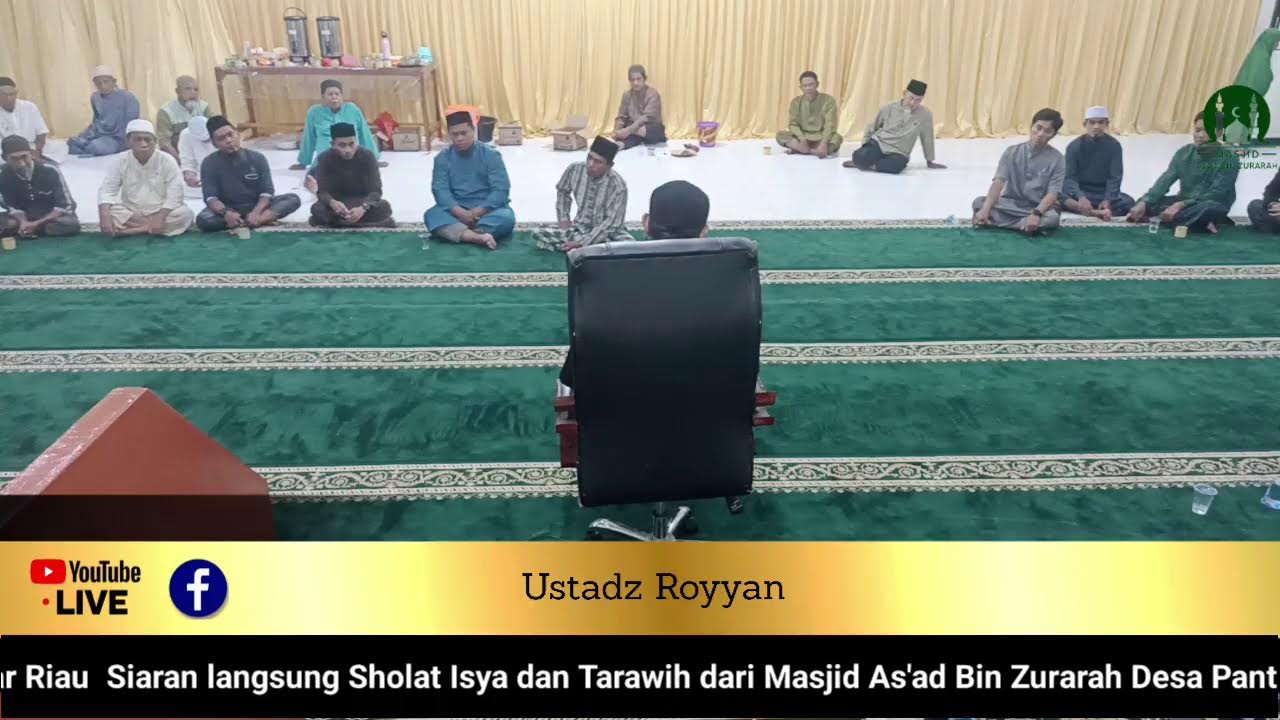 Siaran langsung Sholat Isya dan Tarawih dari Masjid As'ad Bin Zurarah Desa Pantai Cermin Kec. Tapung