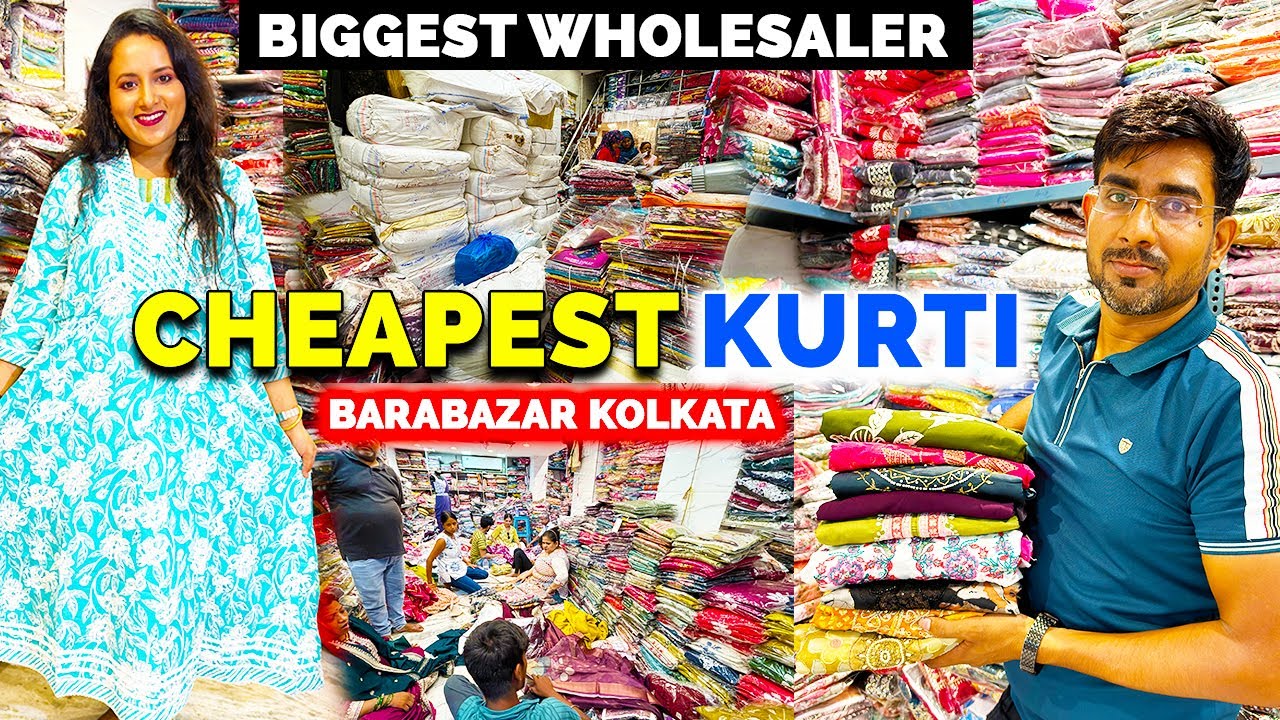 Durga Puja 2025: Barabazar Kurti Market in Kolkata | Piyush Textile Cheapest Kurti Wholesale Market