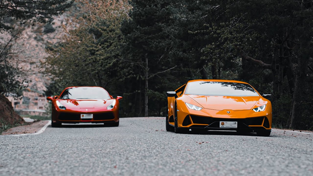 Ferrari and Lamborghini Carporn - 488 Spyder & Huracan EVO