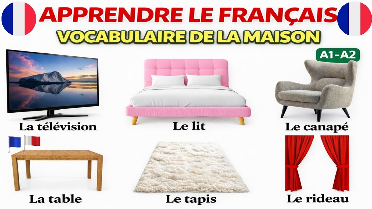 Apprendre le vocabulaire de la maison en français 🇫🇷 | A1–A2 | Mots essentiels | Easy French 📚