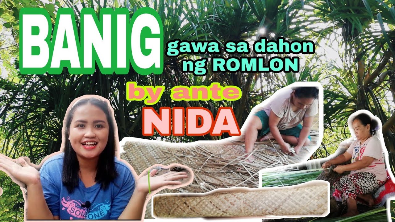 PAANO GUMAWA NG BANIG GAMIT ANG DAHON NA ROMLON | BY ANTE NIDA
