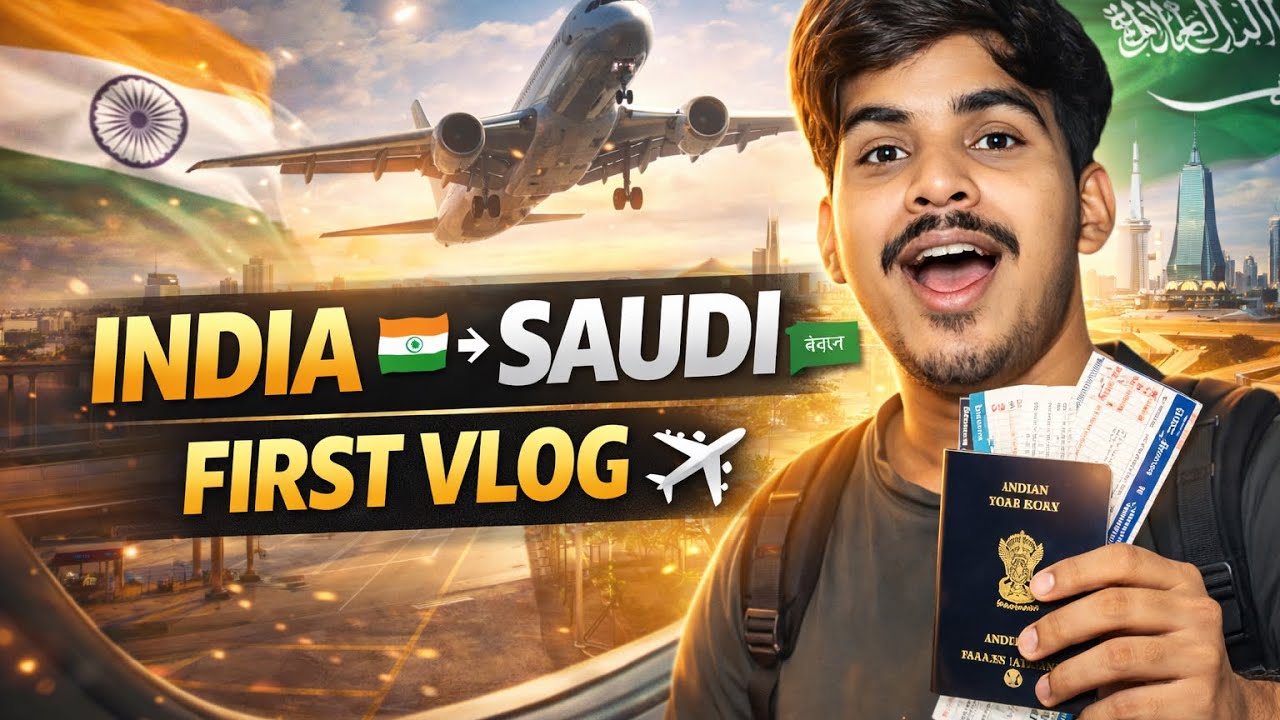India Se Saudi Arabia | First Vlog 🇮🇳➡️🇸🇦 | New Journey Begins #saudiarabia #tiktok 