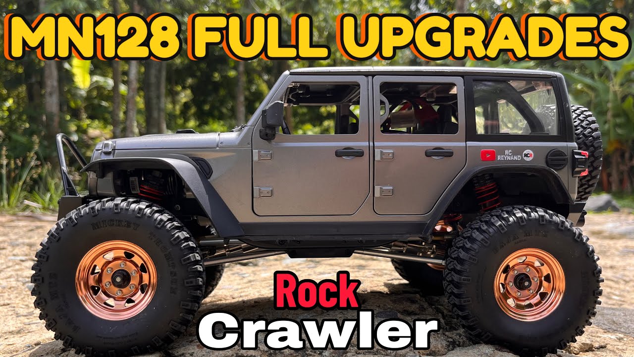 1/12 Scale MN128 Jeep Rubicon Full Upgrade Rock Crawler ‼️ Mickey Thompson 93mm Tires